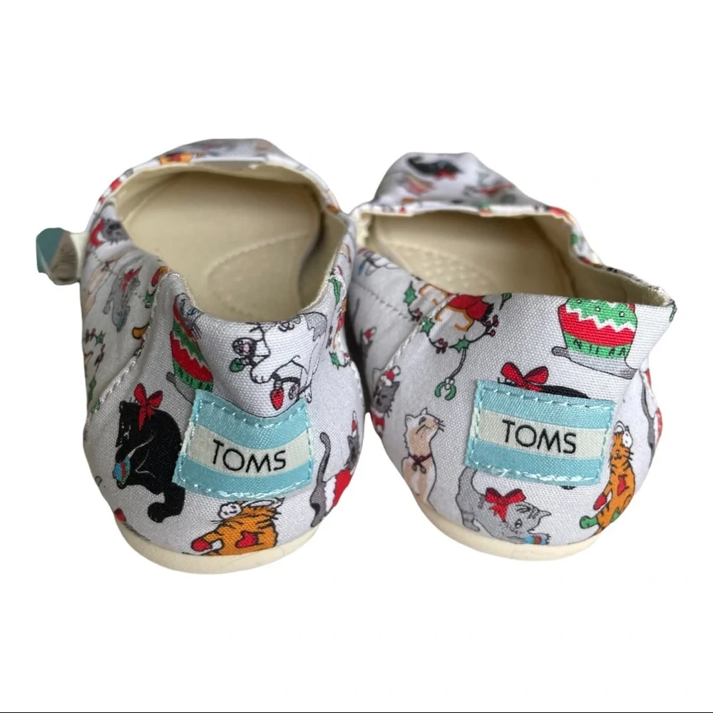 Toms Christmas Cat Shoes‎ 6.5
